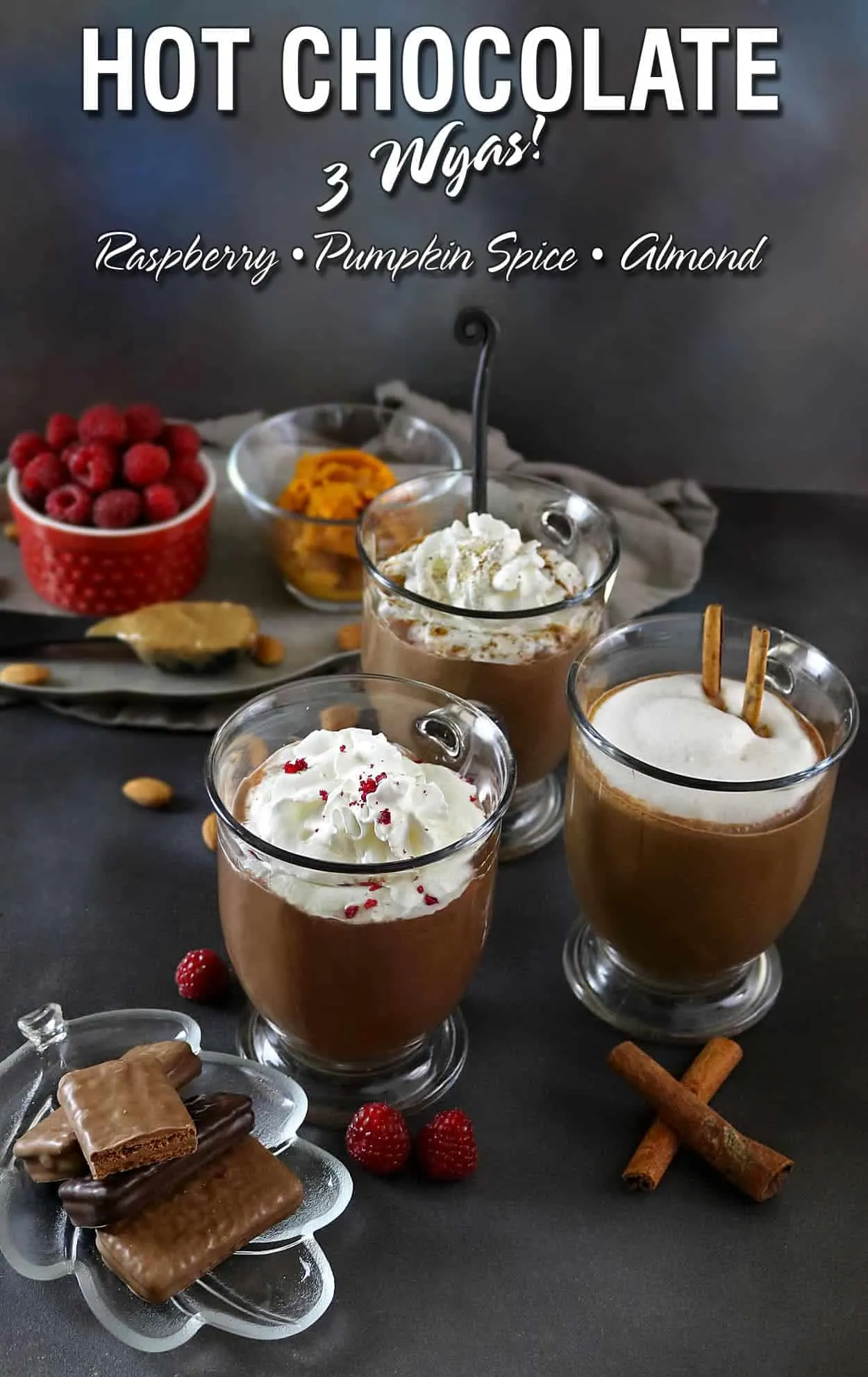 Pumpkin Spice, Almond, & Raspberry Hot Chocolates perfect with Tim Tams #ad #TimTamFriends