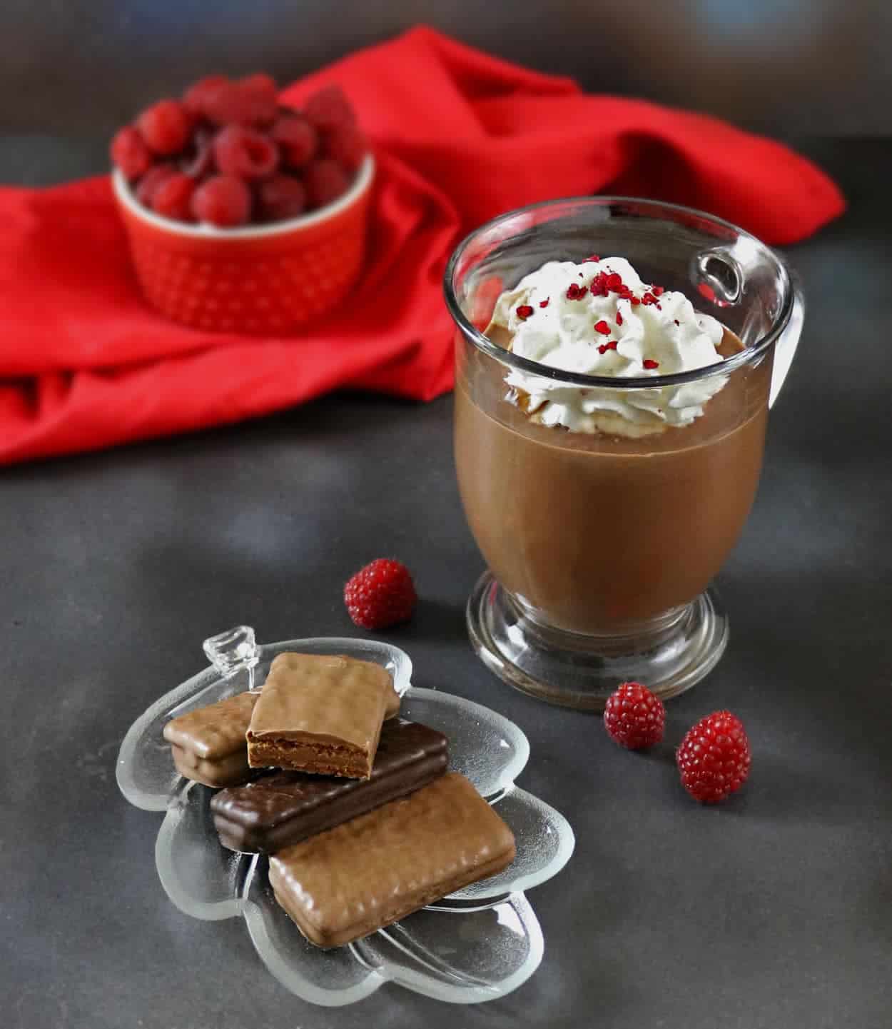 Raspberry Hot Chocolate perfect with Tim Tams #ad #TimTamFriends