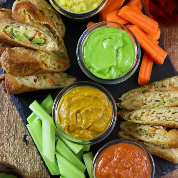 Egg Rolls & Dips {Girl’s Night In Snacking Ideas}