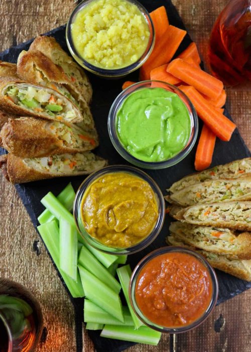 Egg Rolls & Dips {Girl’s Night In Snacking Ideas}