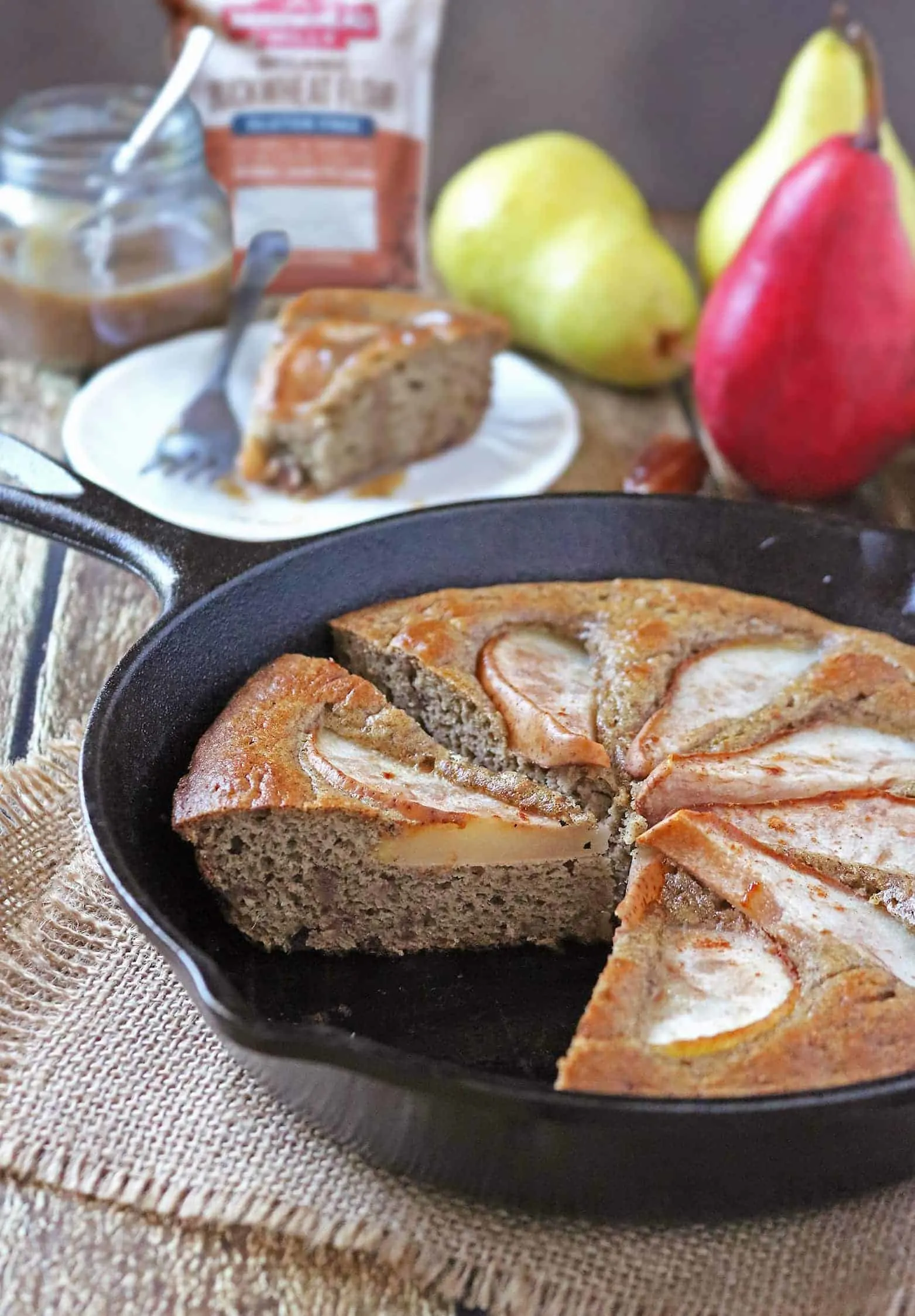 Healthy Pumpkin Sticky Date Cake with Caramel Sauce - Once Upon a Pumpkin