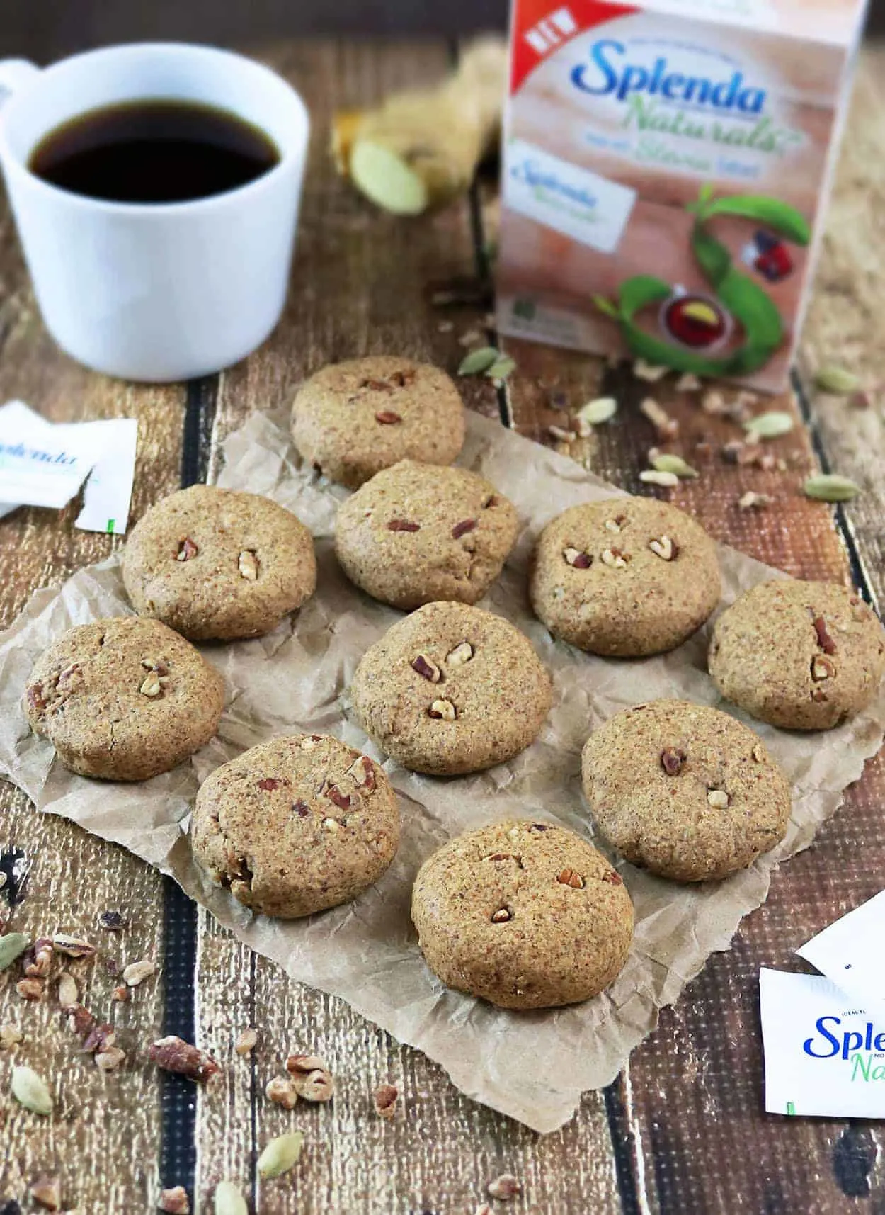 Ginger Cardamom Cookies - gluten-free, sugar-free, sweetened with Splenda Naturals