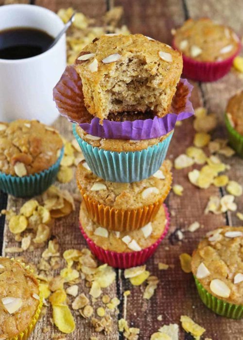 Blender Honey Almond Cereal Muffins