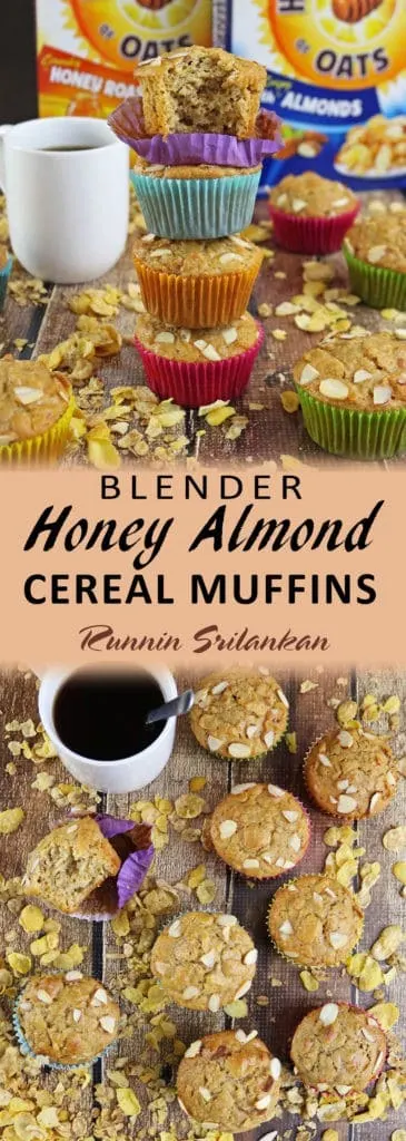 Blender Honey Almond Cereal Muffins with Post Honey Bunches of Oats