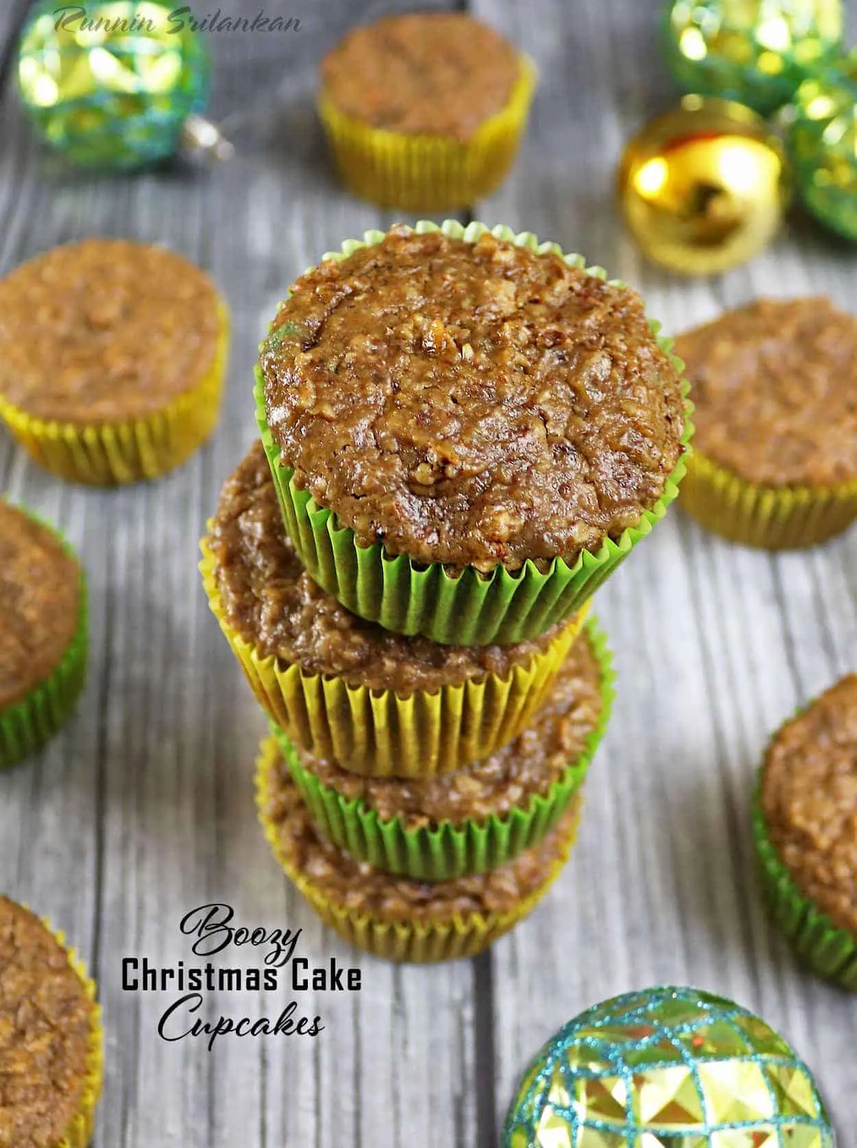 Filled with brandy-soaked dried fruits and nuts, these dense and decadent, Boozy Christmas Cake Cupcakes are an adapted version of the Sri Lankan Christmas Cake of my youth.