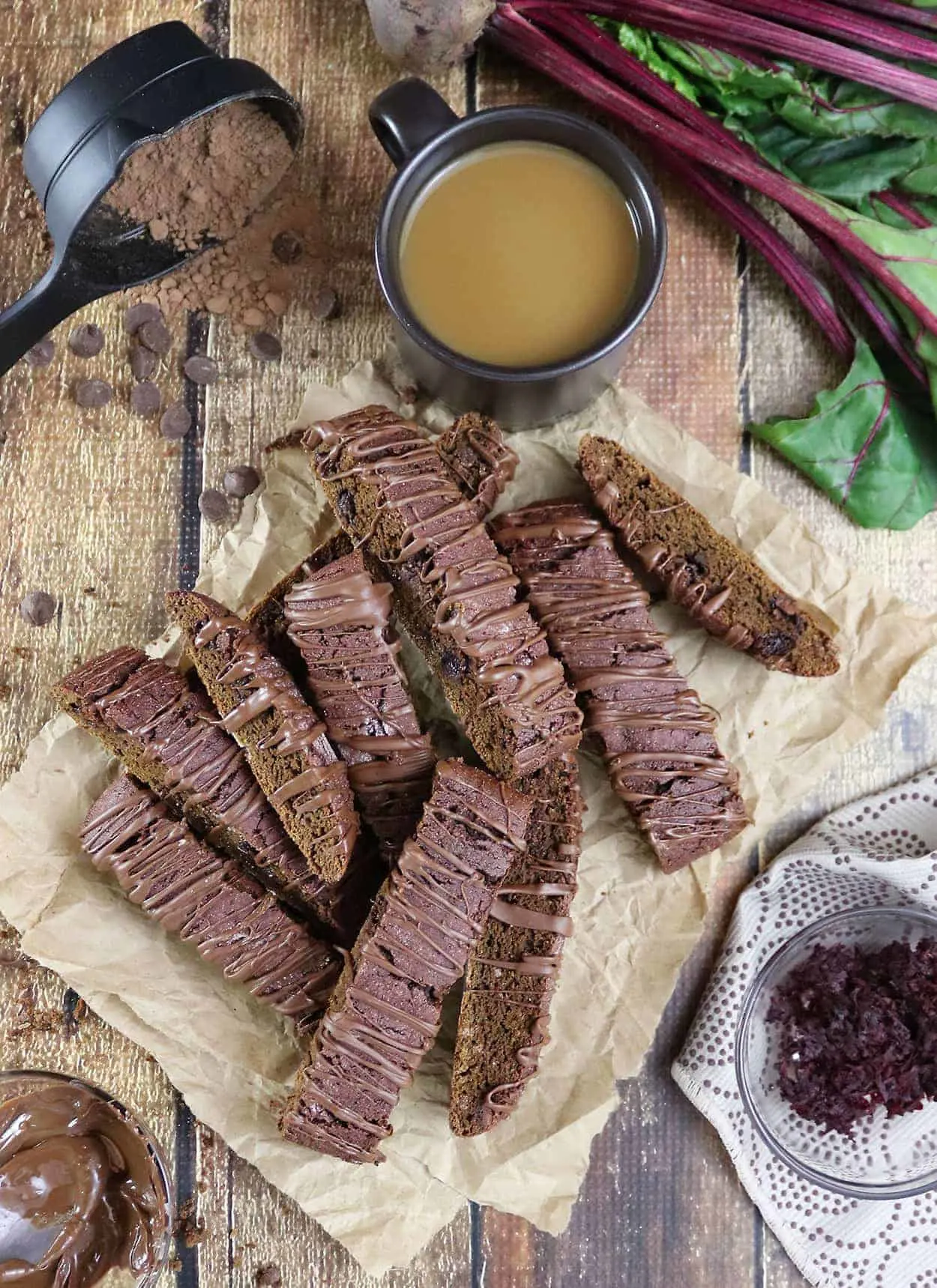 Chocolate Beet Biscotti {Gluten-Free}