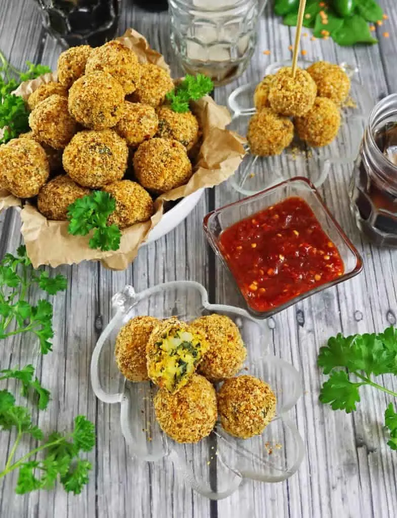 Baked Lentil Spinach Croquettes