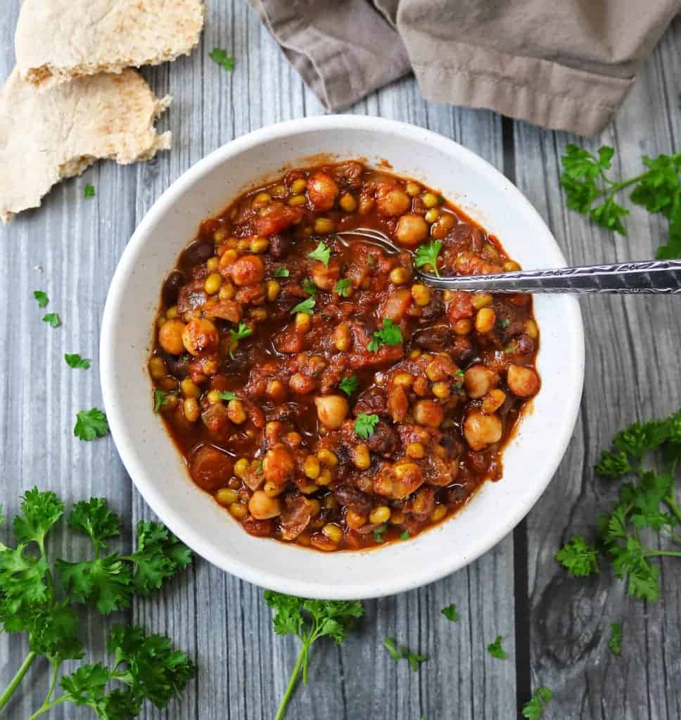 Slow Cooker Three Bean Stew