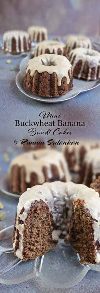 Buckwheat Banana Mini Bundt Cakes