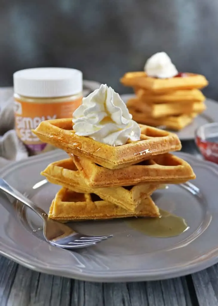 Easy Sesame Sweet Potato Waffles