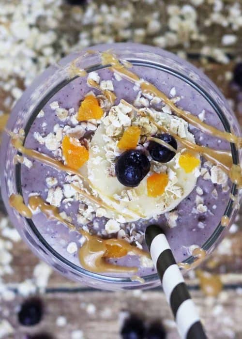 Oatmeal Wild Blueberry Breakfast Smoothie