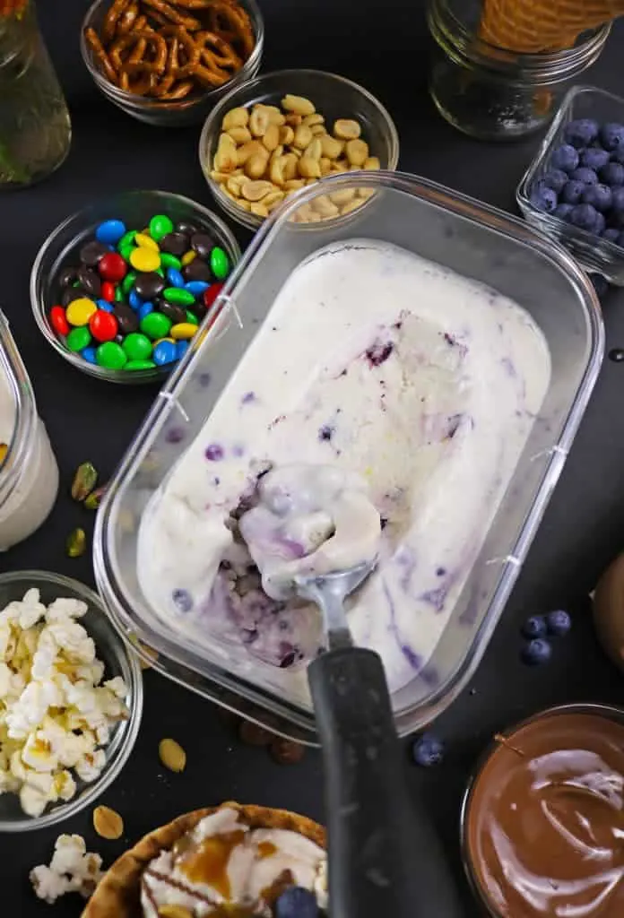 No-Churn, Dairy-Free Blueberry-lemon Ice Cream Movie Night Party