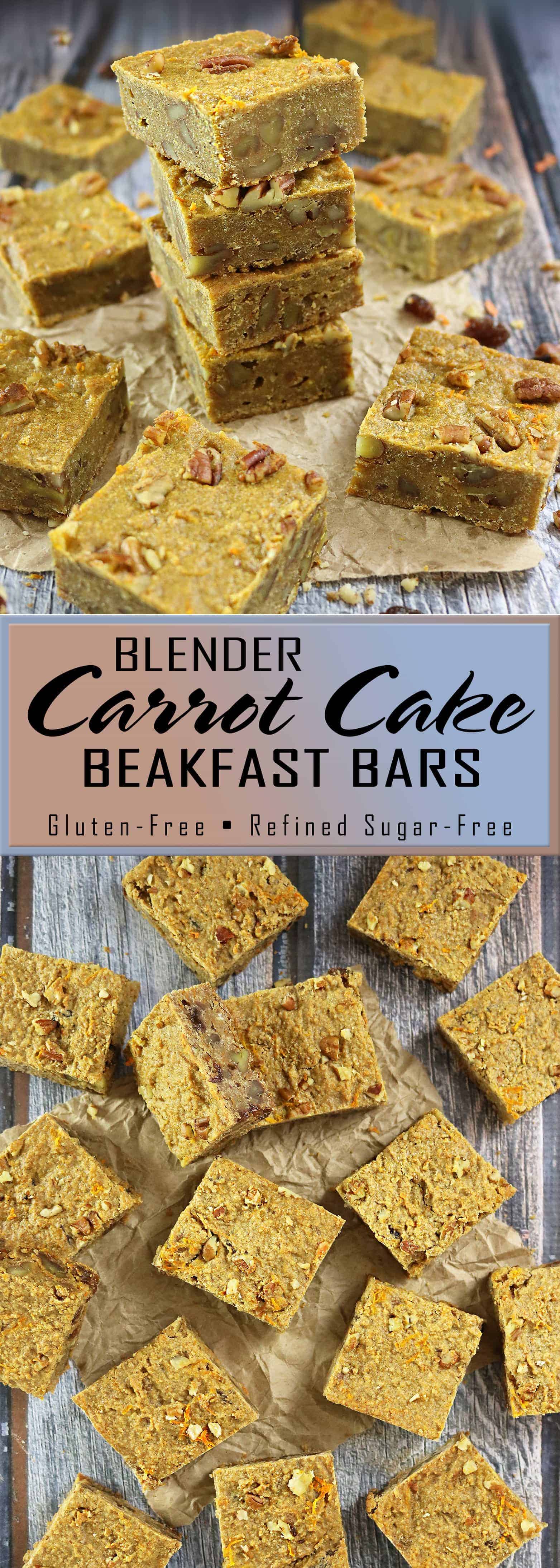 Blender Carrot Cake Breakfast Bars