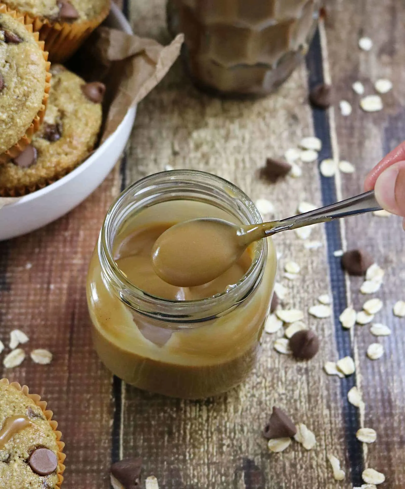 Gluten free Caramel Chocolate Muffins And Iced Caramel Mocha