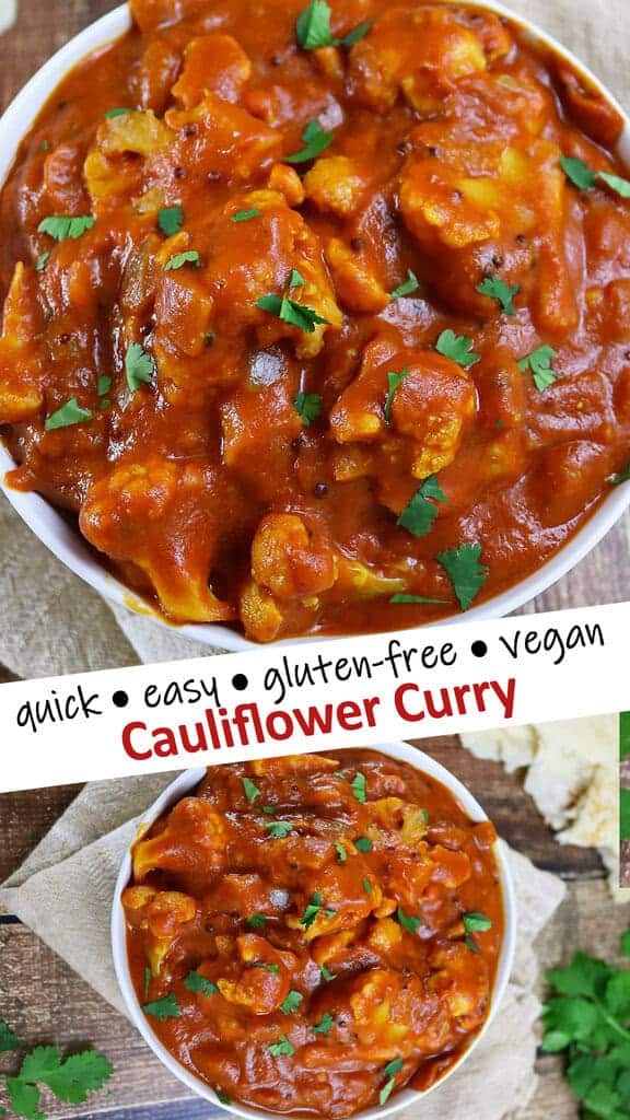 Quick and Easy Cauliflower Curry (Vegan & Gluten-Free)