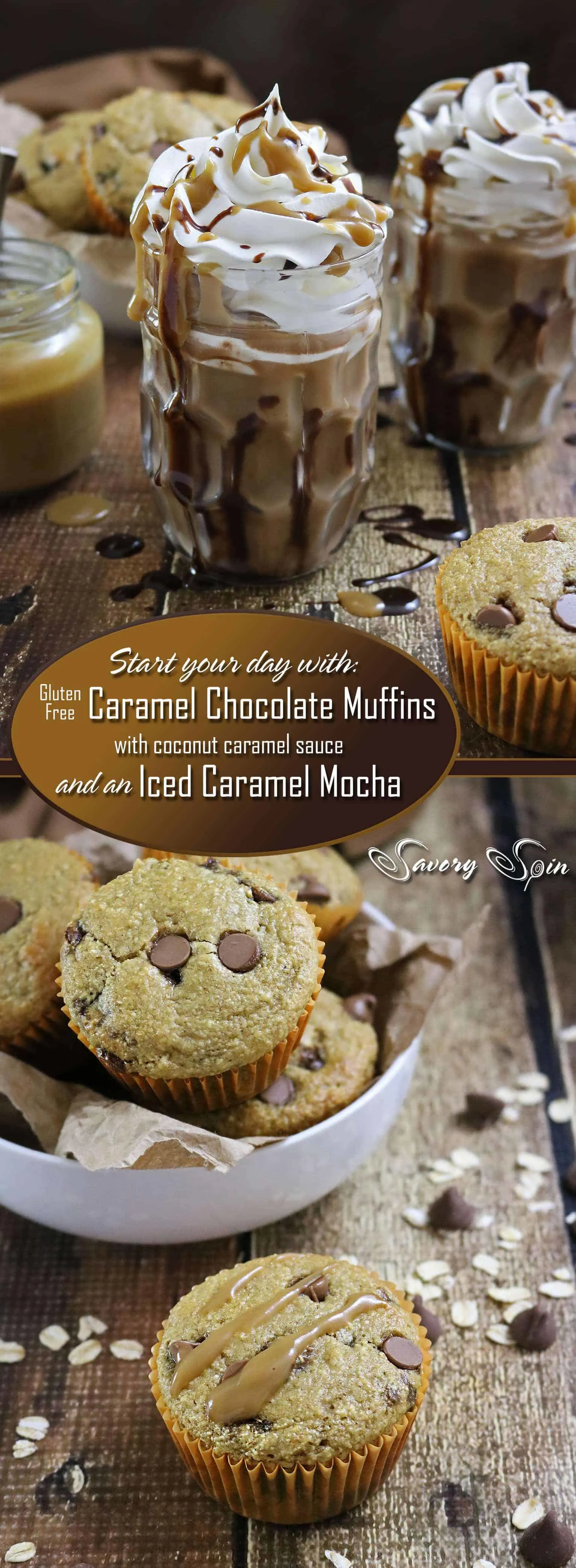 Gluten free Caramel Chocolate Muffins And Iced Caramel Mocha #SilkandSimplyPureCreamers #ad