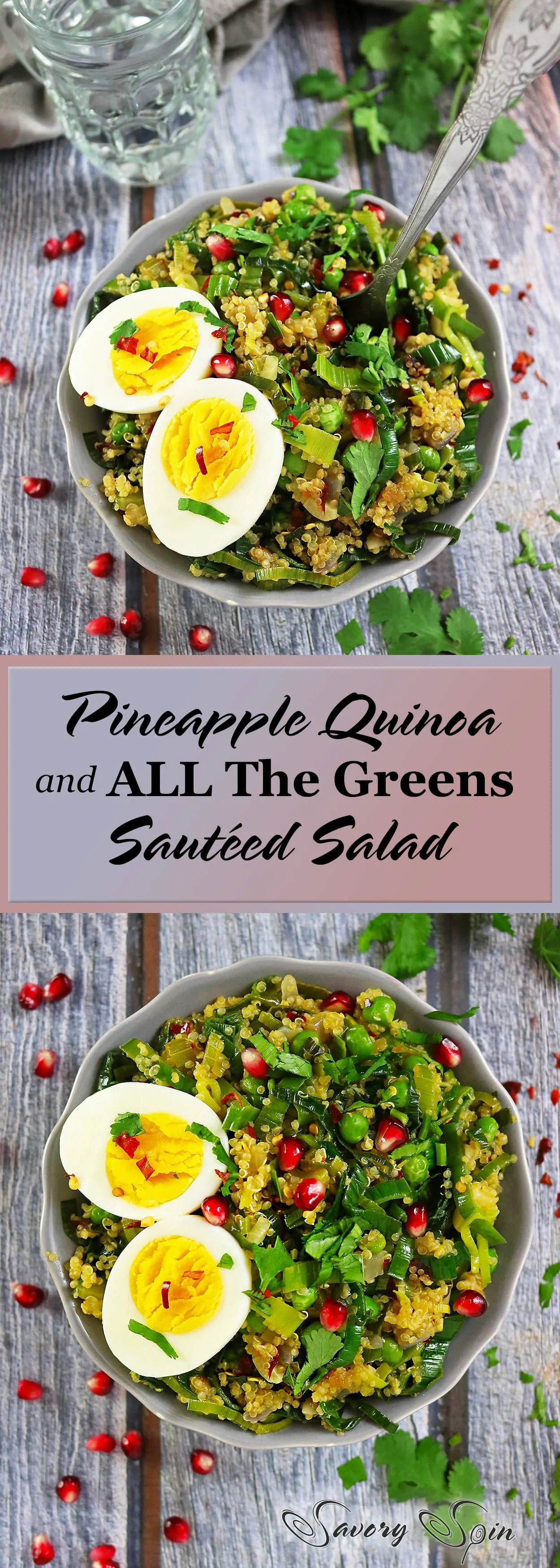 Pineapple Quinoa And Leek Sauteed Salad