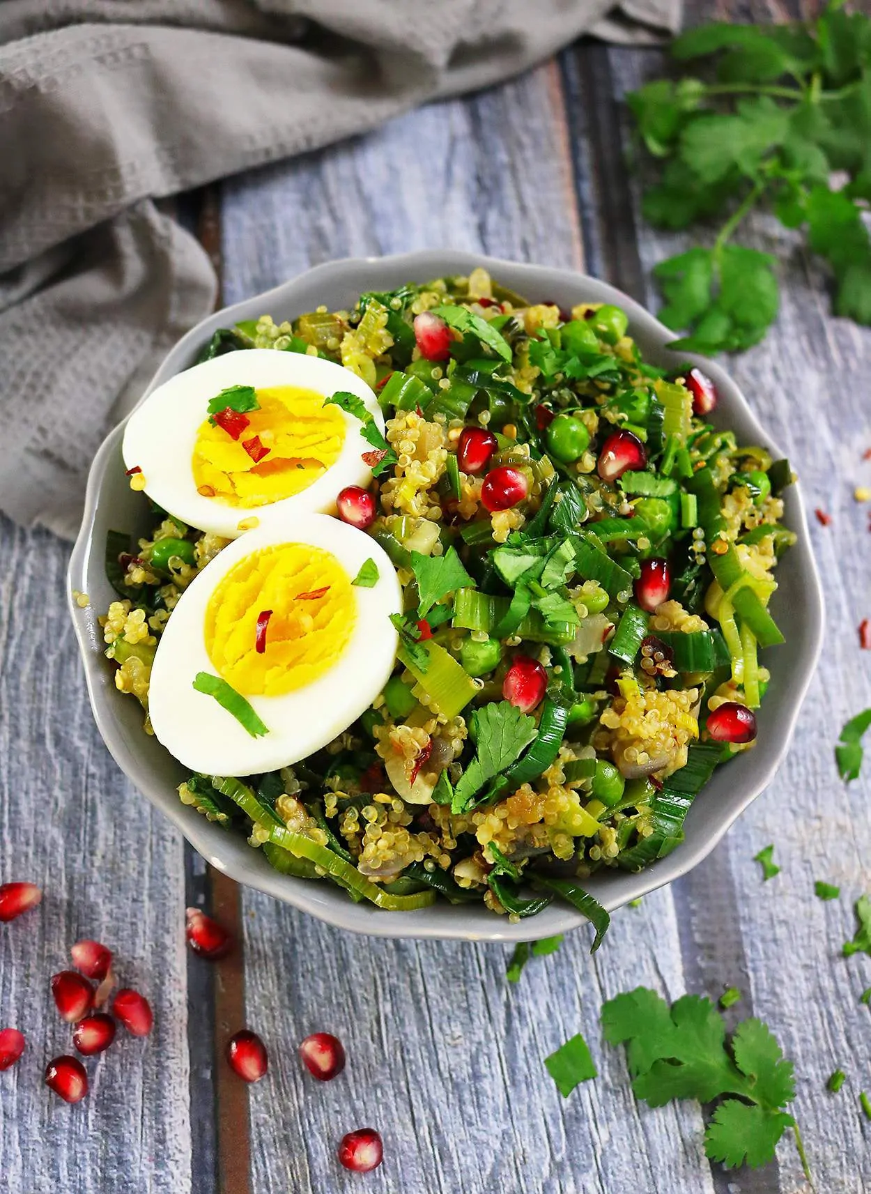 Pineapple Quinoa And Leek Sauteed Salad