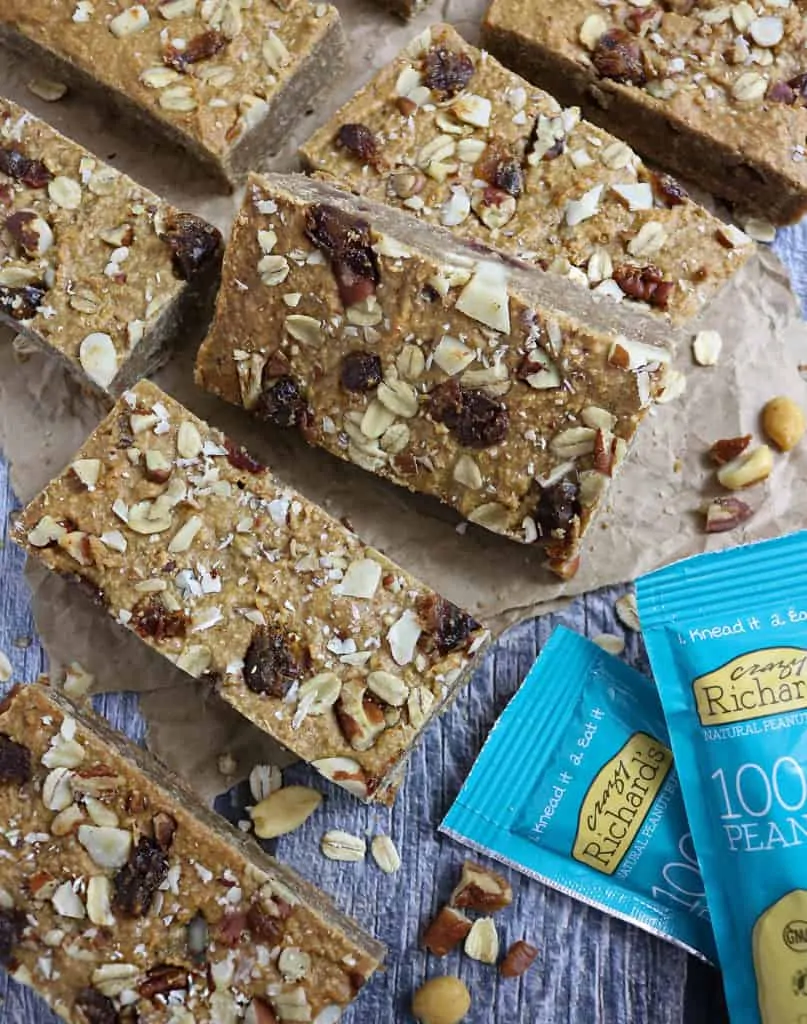 Peanut Butter Oat Breakfast Bars with Crazy Richard's Peanut Butter