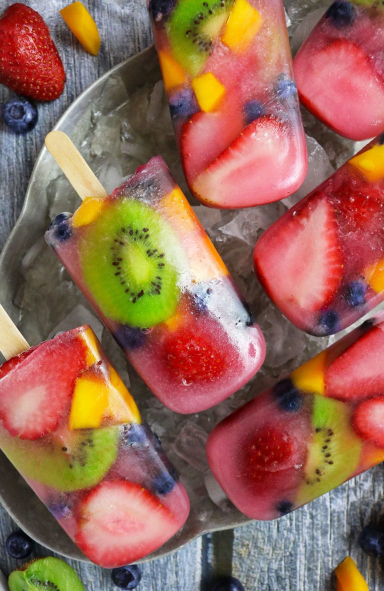 Easy Fresh Fruit Popsicles Recipe (Dairy Free, Gluten Free)