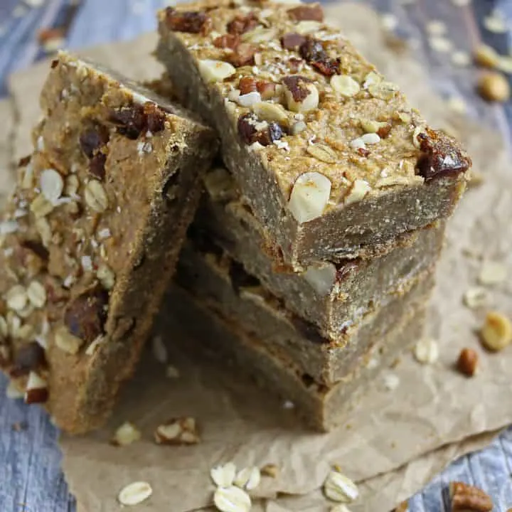 Peanut Butter Oat Breakfast Bars AKA Simply Nutty Bars - Gluten Free, Dairy Free and Refined Sugar Free