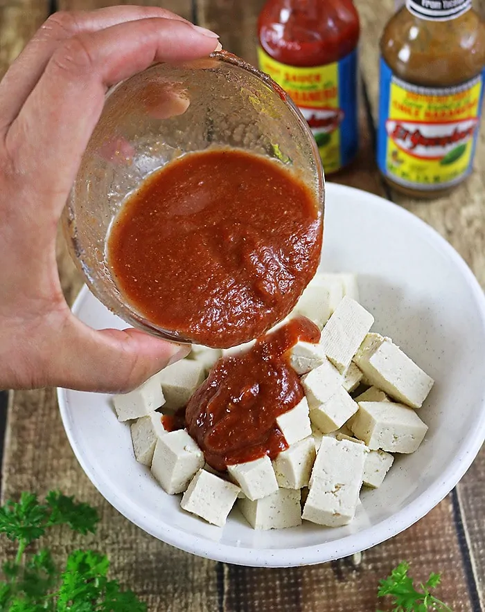 Spicy Tofu With El Yucateco