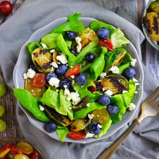 Easy Grilled Brussels Sprouts & Summer Berry Salad