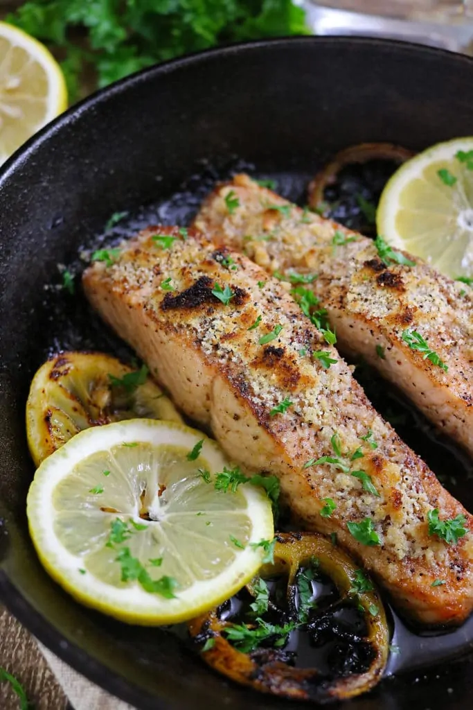 Almond Encrusted Lemon Salmon