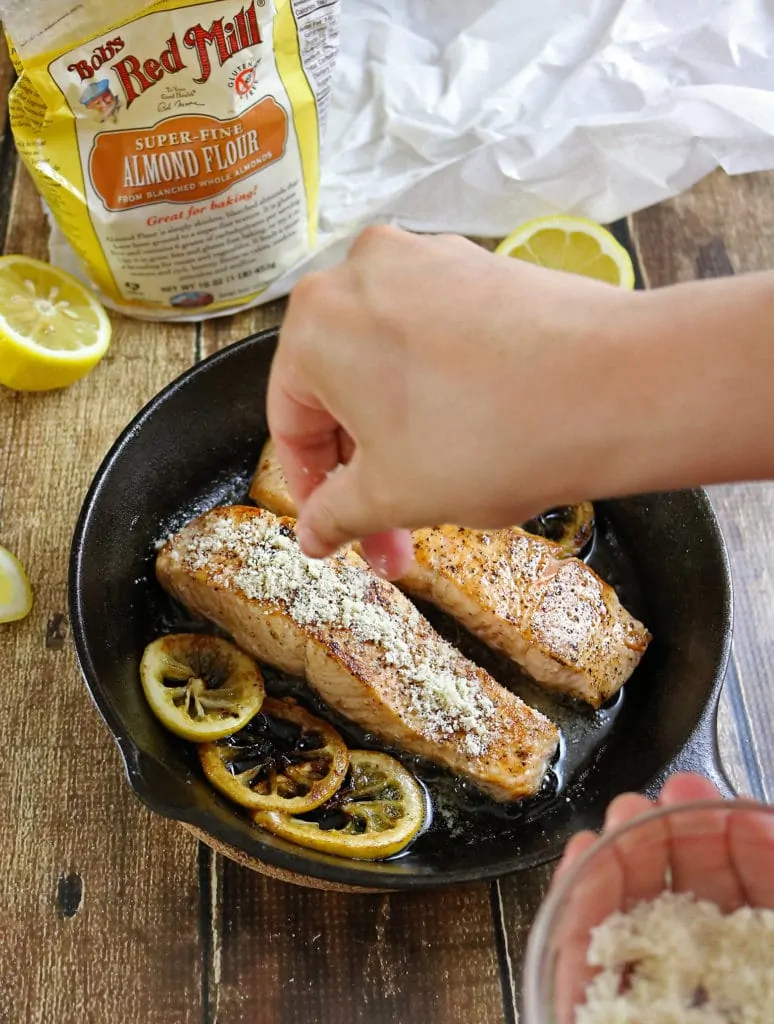 Easy Almond Encrusted Lemon Salmon