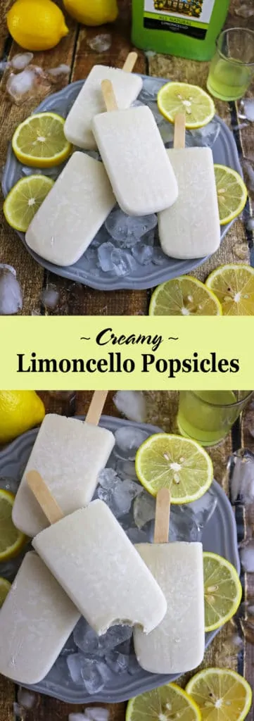 3 Ingredient Creamy Limoncello Popsicles