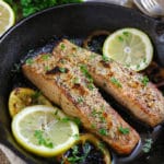Gluten Free Almond Encrusted Lemon Salmon