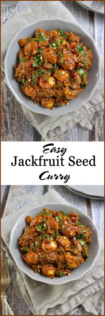 Easy Jackfruit Seed & Spinach Curry