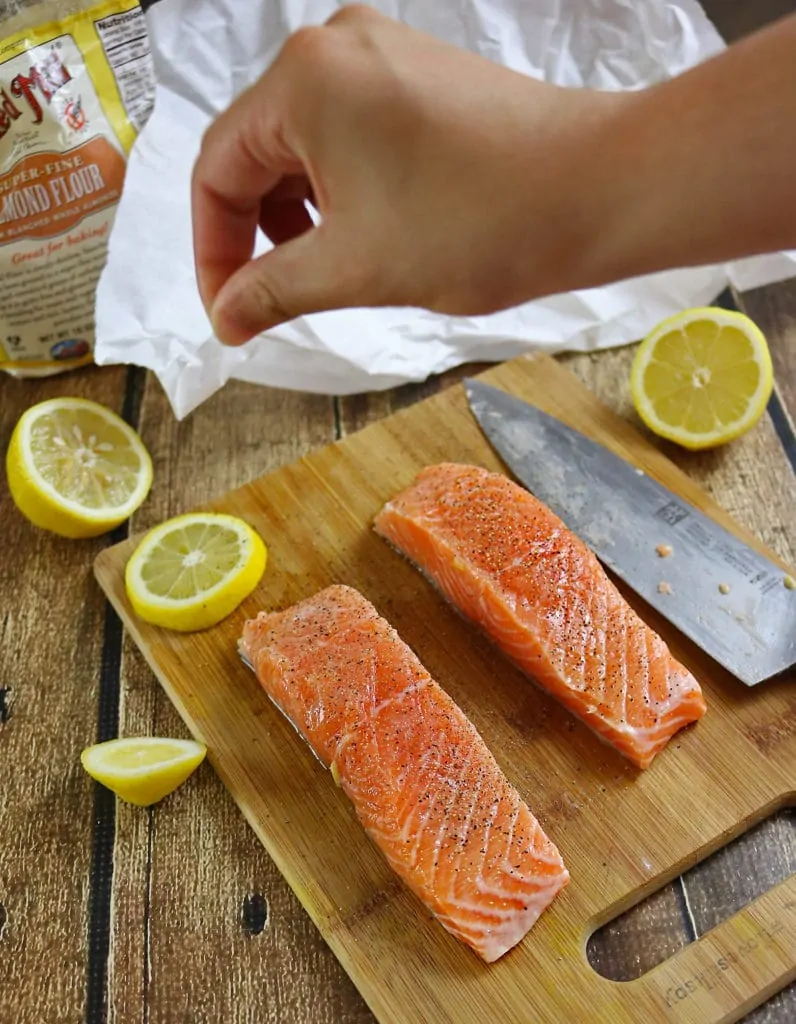 Prep Almond Encrusted Lemon Salmon