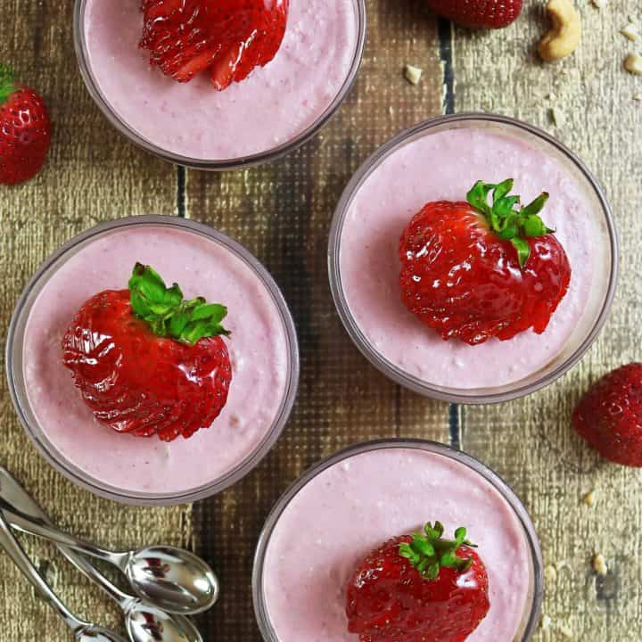 Strawberry Cashew Cups Dairy Free Gluten Free
