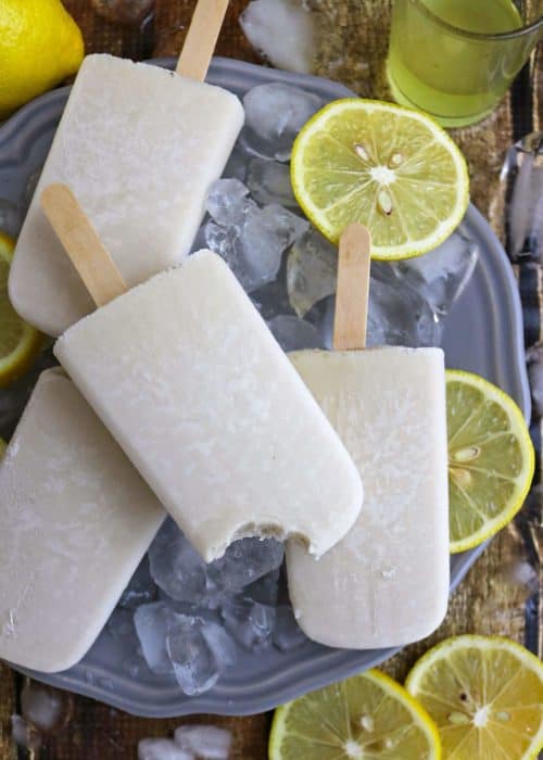 Creamy 3-Ingredient Limoncello Popsicles