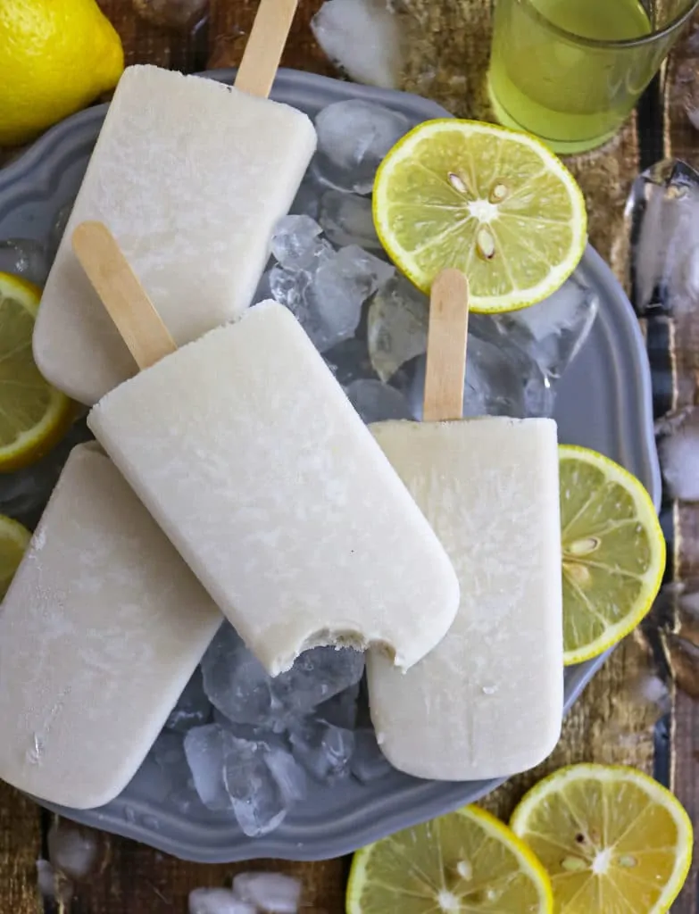 Creamy Limoncello Popsicles