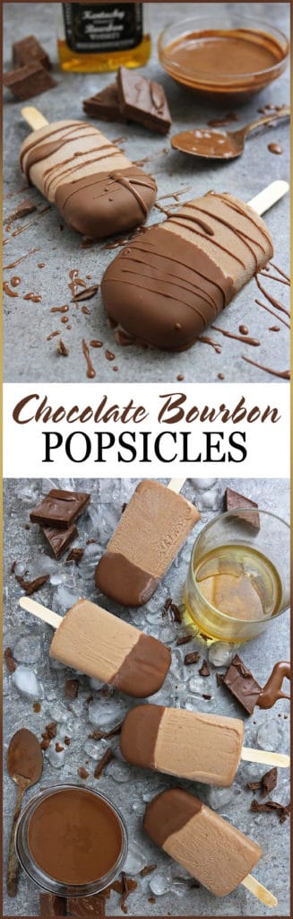 Easy 4-Ingredient Chocolate Bourbon Popsicles (dairy free)