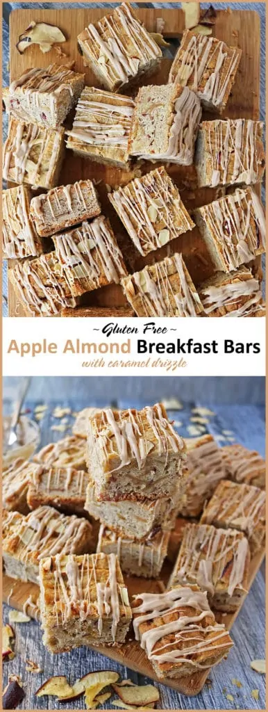 Gluten Free Apple Almond Bars With Caramel Drizzle #BRMCares