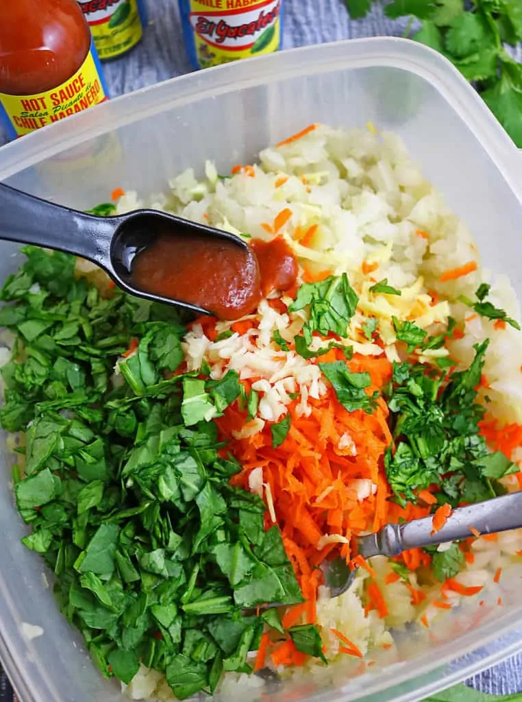 Carrot Spinach Croquette Prep