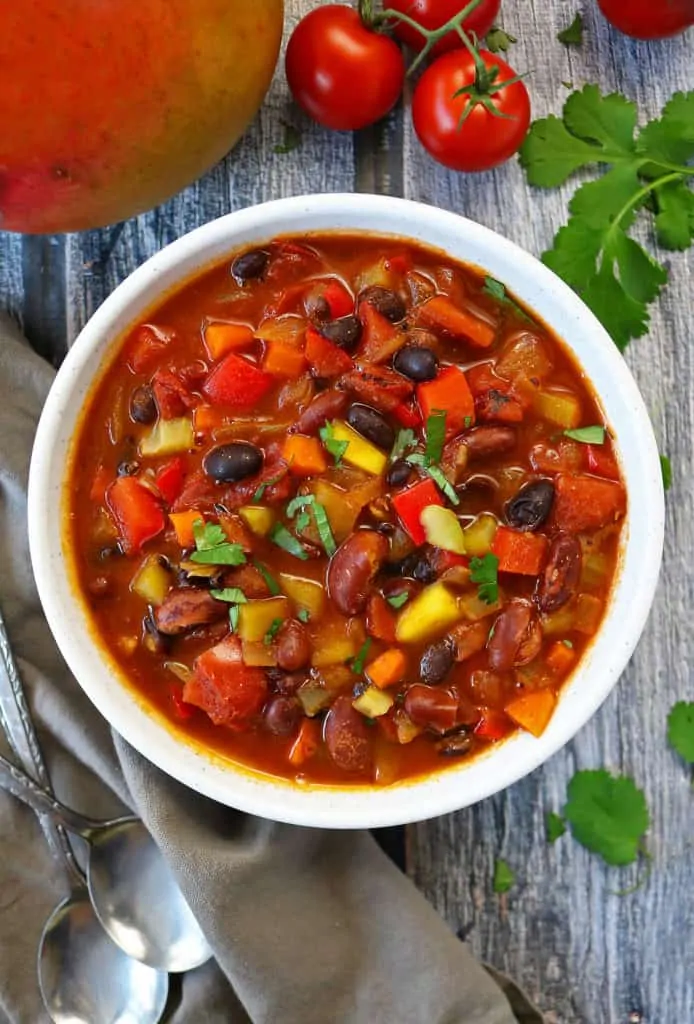 Easy Vegetarian Mango Chili