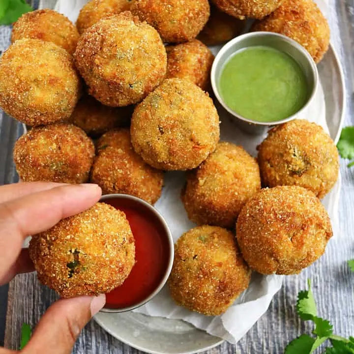 Spicy Carrot Spinach Croquettes #FieldToBottle