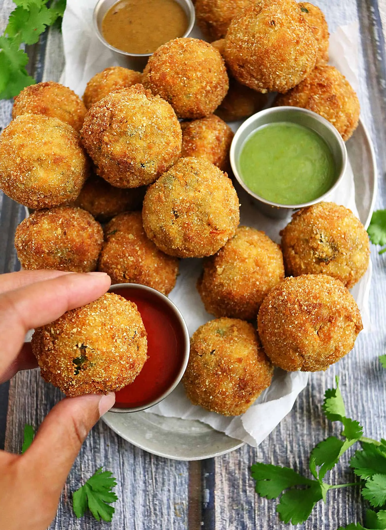 Spicy Carrot Spinach Croquettes #FieldToBottle
