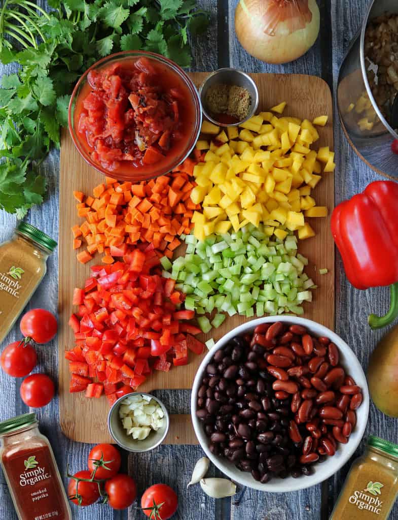 Vegetarian Mango Chili Prep