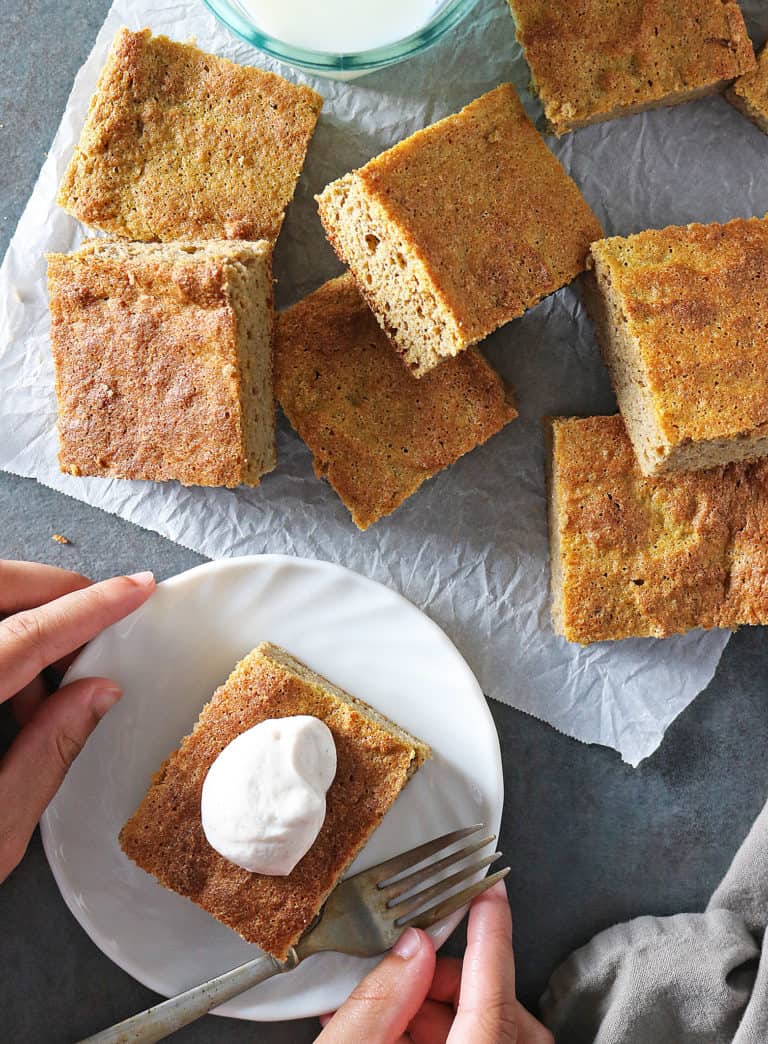 Easy Refined Sugar Free GlutenFree Pumpkin Cake Bars
