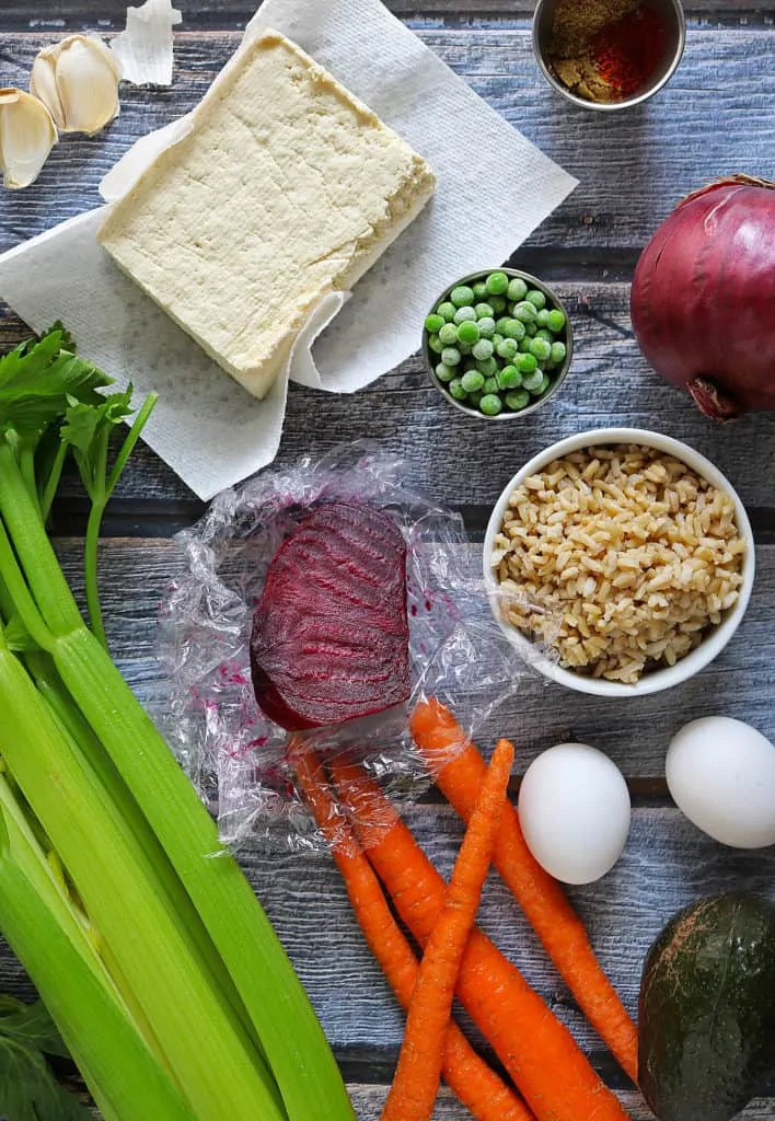 Spiced Tofu Veggie Bowl Prep