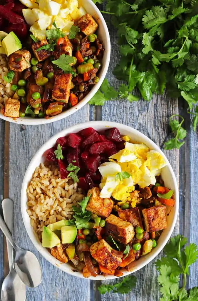 Spiced Tofu Veggie Bowls