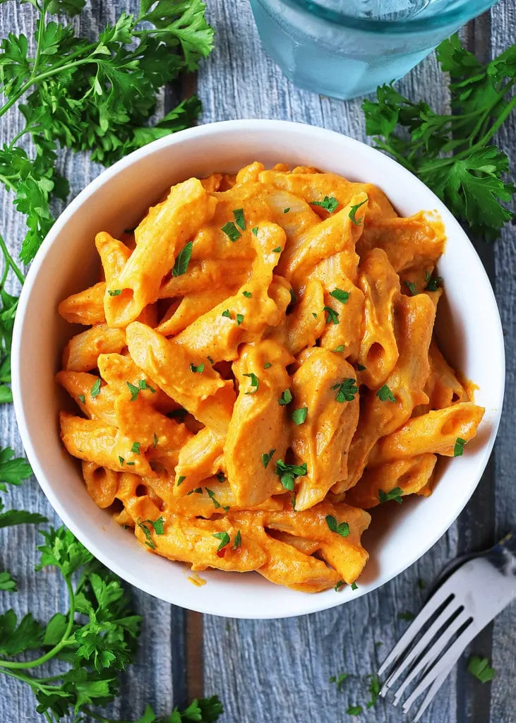 Spicy Creamy Butternut Squash Pasta