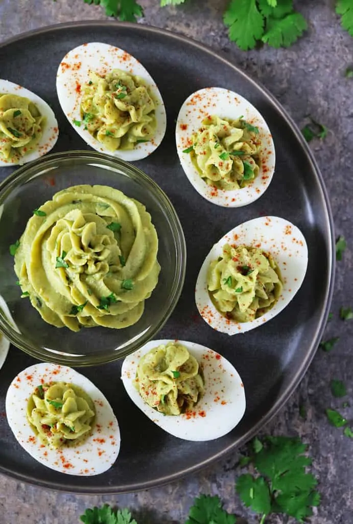 Devilled Avocado And Garlic Eggs #SimplyAvocado