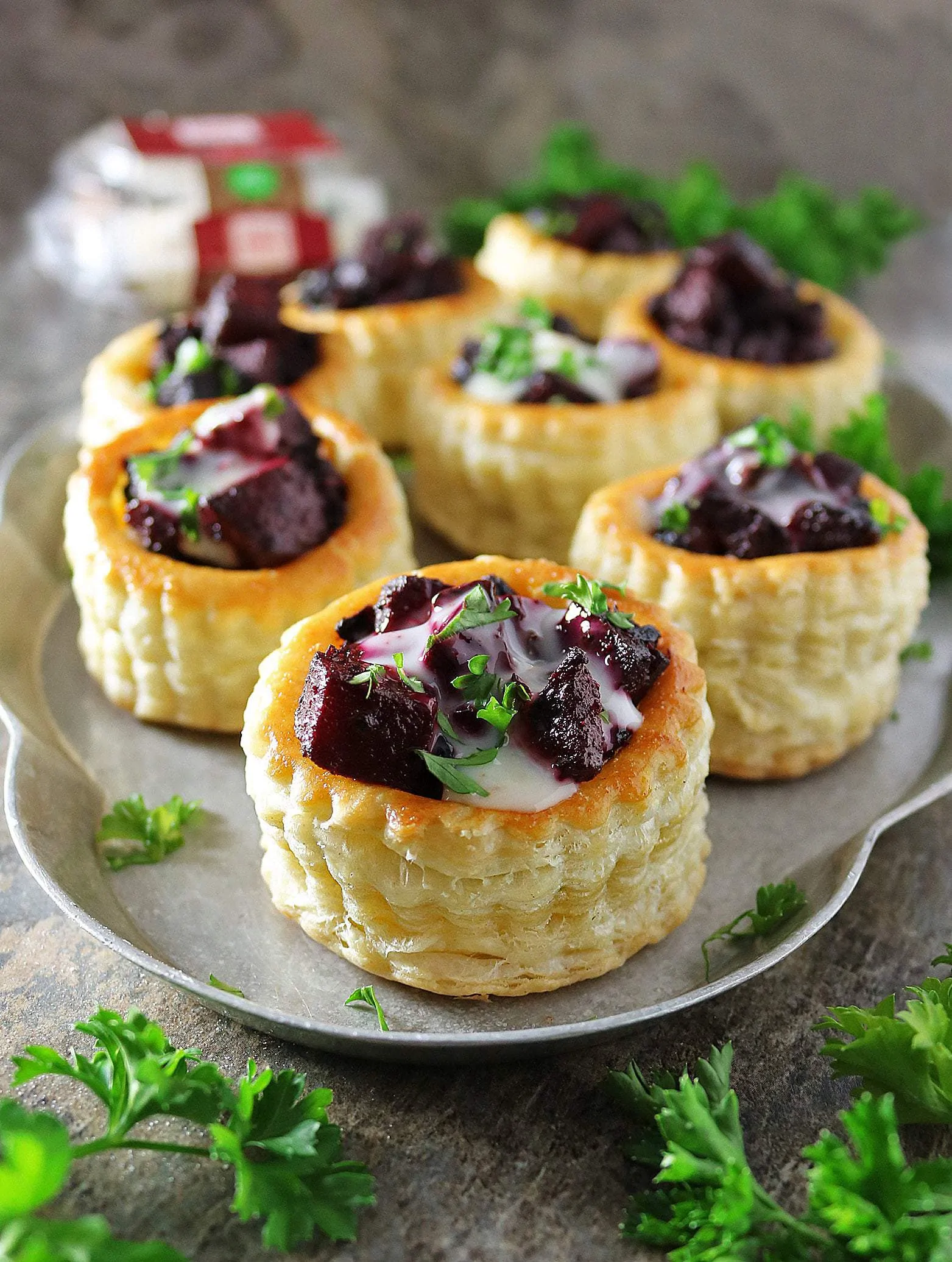 Goat Cheese Puff Pastry Stacks
