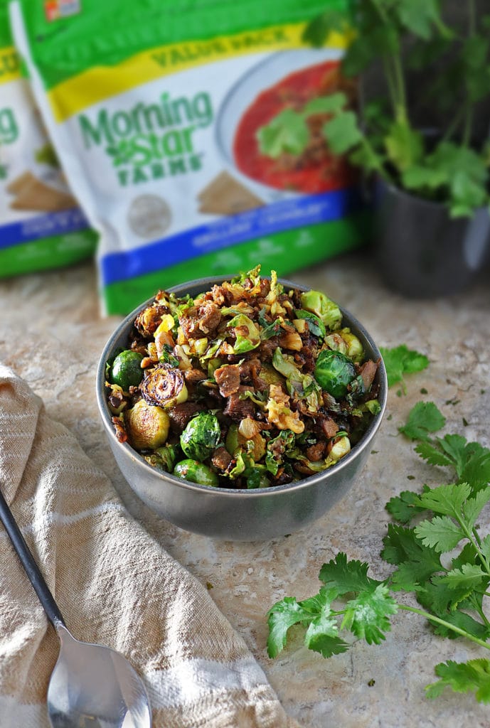 Hearty Sauteed Brussels Sprouts With Walnuts And Crumbles - Vegetarian Appetiser